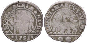 ZECCHE ITALIANE - VENEZIA - Pietro Grimani (1741-1752) - 15 Soldi 1751 Pao. 22 (AG g. 3,4) 
MB