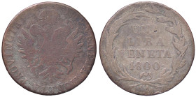 ZECCHE ITALIANE - VENEZIA - Francesco II d'Asburgo - Lorena (1797-1805) - Lira 1800 Mont. 10 NC MI 
B/MB