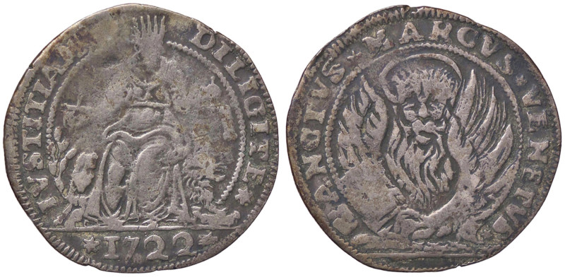 ZECCHE ITALIANE - VENEZIA - Monetazione anonima - Lirazza da 30 soldi 1722 Pao. ...