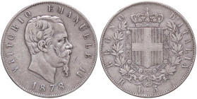 SAVOIA - Vittorio Emanuele II Re d'Italia (1861-1878) - 5 Lire 1878 R Pag. 503; Mont. 191 AG Segni - Segni
BB