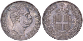 SAVOIA - Umberto I (1878-1900) - 2 Lire 1883 Pag. 593; Mont. 37 AG Colpetto - Colpetto
qSPL