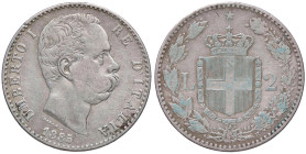 SAVOIA - Umberto I (1878-1900) - 2 Lire 1885 Pag. 595; Mont. 40 R AG 
MB
