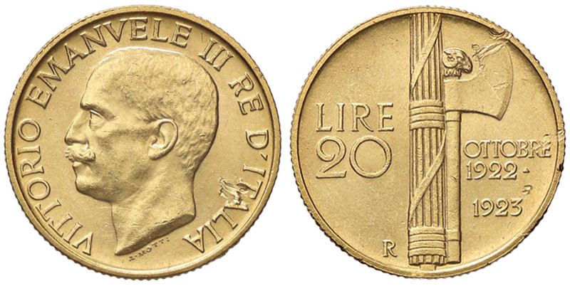 SAVOIA - Vittorio Emanuele III (1900-1943) - 20 Lire 1923 Fascetto Pag. 670; Mon...