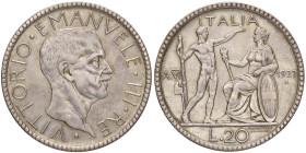 SAVOIA - Vittorio Emanuele III (1900-1943) - 20 Lire 1927 A VI Littore Pag. 672; Mont. 65 AG 
BB+