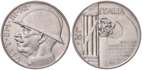 SAVOIA - Vittorio Emanuele III (1900-1943) - 20 Lire 1928 Elmetto Pag. 680; Mont. 76 NC AG 
BB+