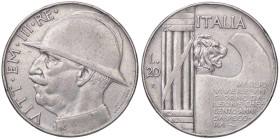 SAVOIA - Vittorio Emanuele III (1900-1943) - 20 Lire 1928 Elmetto Pag. 680; Mont. 76 NC AG Colpetti - Colpetti
qBB/BB