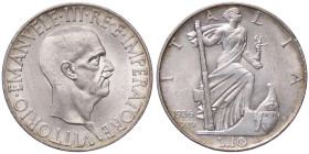 SAVOIA - Vittorio Emanuele III (1900-1943) - 10 Lire 1936 XIV Impero Pag. 700; Mont. 101 AG 
qFDC