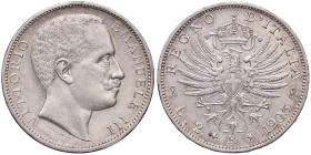 SAVOIA - Vittorio Emanuele III (1900-1943) - 2 Lire 1905 Aquila Pag. 729; Mont. 144 AG Colpetto - Colpetto
qSPL/SPL