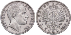 SAVOIA - Vittorio Emanuele III (1900-1943) - 2 Lire 1906 Aquila Pag. 730; Mont. 145 AG 
BB/BB+