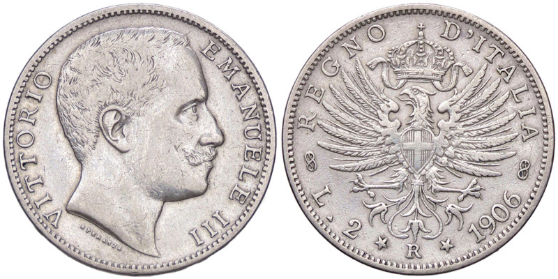 SAVOIA - Vittorio Emanuele III (1900-1943) - 2 Lire 1906 Aquila Pag. 730; Mont. ...