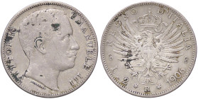 SAVOIA - Vittorio Emanuele III (1900-1943) - 2 Lire 1906 Aquila Pag. 730; Mont. 145 AG 
qBB