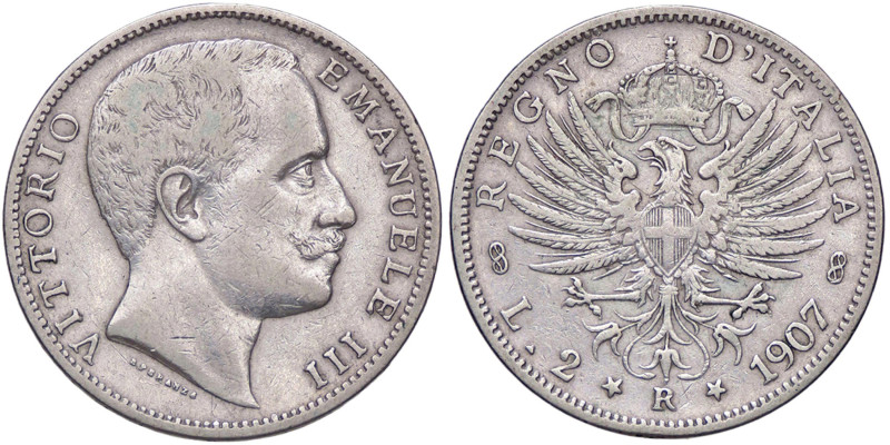 SAVOIA - Vittorio Emanuele III (1900-1943) - 2 Lire 1907 Aquila Pag. 731; Mont. ...