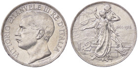 SAVOIA - Vittorio Emanuele III (1900-1943) - 2 Lire 1911 Cinquantenario Pag. 736; Mont. 152 AG 
SPL