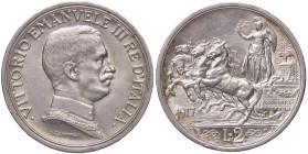 SAVOIA - Vittorio Emanuele III (1900-1943) - 2 Lire 1917 Quadriga briosa Pag. 740; Mont. 157 R AG 
SPL+