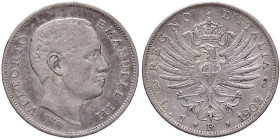 SAVOIA - Vittorio Emanuele III (1900-1943) - Lira 1902 Aquila Pag. 764; Mont. 189 AG 
BB+