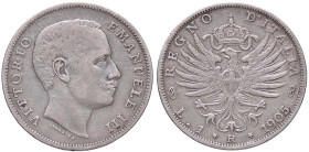 SAVOIA - Vittorio Emanuele III (1900-1943) - Lira 1905 Aquila Pag. 765; Mont. 190 RR AG 
BB