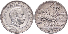 SAVOIA - Vittorio Emanuele III (1900-1943) - Lira 1912 Quadriga lenta Pag. 771; Mont. 197 AG 
qSPL/SPL+