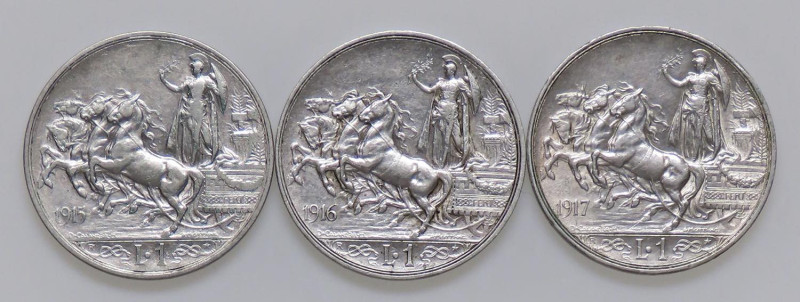 SAVOIA - Vittorio Emanuele III (1900-1943) - Lira 1915÷17 Quadriga briosa Pag. 7...