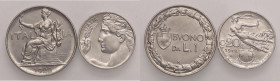 SAVOIA - Vittorio Emanuele III (1900-1943) - Lira 1922 Italia Pag. 776; Mont. 204 NI Assieme a 20 c. 1912 - Assieme a 20 c. 1912
SPL+