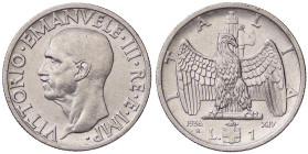 SAVOIA - Vittorio Emanuele III (1900-1943) - Lira 1936 XIV Impero Pag. 789; Mont. 218 R NI 
SPL÷qFDC