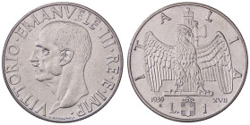 SAVOIA - Vittorio Emanuele III (1900-1943) - Lira 1939 XVII Impero Pag. 792; Mont. 224 Ac magnetica Segnetti di contatto al D/ - magnetica - Segnetti ...