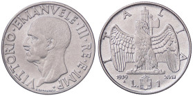 SAVOIA - Vittorio Emanuele III (1900-1943) - Lira 1939 XVIII Impero Pag. 793; Mont. 226 Ac magnetica - magnetica - 
qFDC/FDC