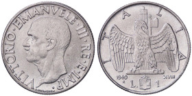 SAVOIA - Vittorio Emanuele III (1900-1943) - Lira 1940 XVIII Pag. 794a; Mont. 228 Ac Magnetica - Magnetica - 
FDC