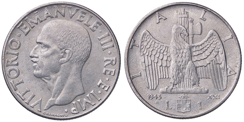 SAVOIA - Vittorio Emanuele III (1900-1943) - Lira 1943 XXI Impero Pag. 797; Mont...