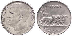 SAVOIA - Vittorio Emanuele III (1900-1943) - 50 Centesimi 1920 L Pag. 800; Mont. 237 NI 
qFDC/FDC