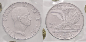 SAVOIA - Vittorio Emanuele III (1900-1943) - 50 Centesimi 1943 XXI Impero Pag. 826; Mont. 271 NC Ac Sigillata Enrico Zamboni - Sigillata Enrico Zambon...