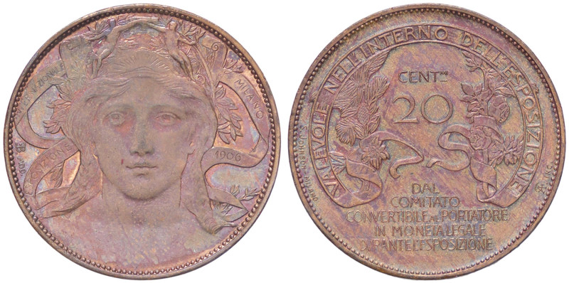 SAVOIA - Vittorio Emanuele III (1900-1943) - 20 Centesimi 1906 Fiera di Milano P...