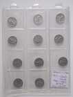 SAVOIA - Vittorio Emanuele III (1900-1943) - 20 Centesimi 1908÷1922 Donna Mont. 276÷286 R NI serie delle 11 monete - serie delle 11 monete -
BB÷SPL...