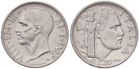SAVOIA - Vittorio Emanuele III (1900-1943) - 20 Centesimi 1936 XIV Impero Pag. 853; Mont. 305 RR NI Segnetto al bordo - Segnetto al bordo
BB+/qSPL