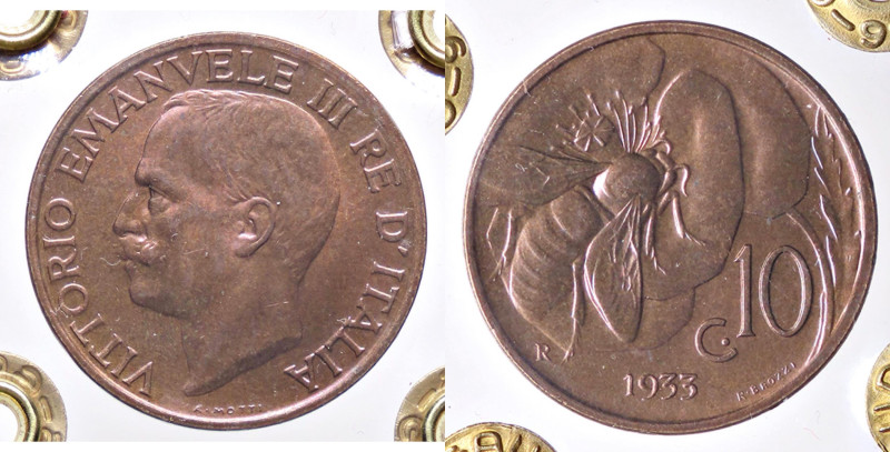 SAVOIA - Vittorio Emanuele III (1900-1943) - 10 Centesimi 1933 Ape Pag. 878; Mon...