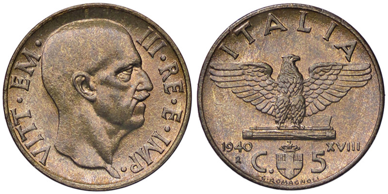 SAVOIA - Vittorio Emanuele III (1900-1943) - 5 Centesimi 1940 XVIII Impero Pag. ...