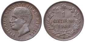SAVOIA - Vittorio Emanuele III (1900-1943) - Centesimo 1908 Valore Pag. 944; Mont. 420 CU 
FDC