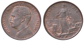 SAVOIA - Vittorio Emanuele III (1900-1943) - Centesimo 1918 Prora Pag. 955; Mont. 432 R CU 
SPL+