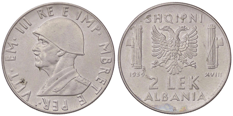 SAVOIA - Albania - 2 Lek 1939 XVIII Pag. 993; Mont. 487 AC Antimagnetico - Antim...