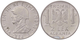 SAVOIA - Albania - 2 Lek 1939 XVIII Pag. 993; Mont. 487 AC Antimagnetico - Antimagnetico - 
SPL+/qFDC
