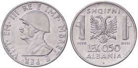 SAVOIA - Albania - 0,50 Lek 1939 XVIII Pag. manca; Mont. 498 AC magnetico - magnetico - 
SPL