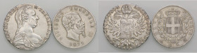 SAVOIA - Eritrea - Tallero 1780 (1935) Mont. 437 AG Roma Colpetto, assieme a 5 lire 1874 - Lotto di 2 monete - Roma - Colpetto, assieme a 5 lire 1874 ...