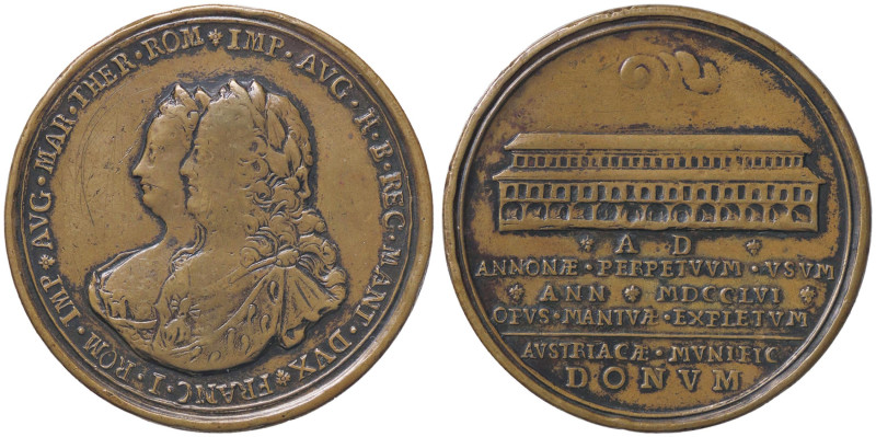 MEDAGLIE - PERSONAGGI - Maria Teresa d'Austria (1717-1780) - Medaglia 1756 - Pon...