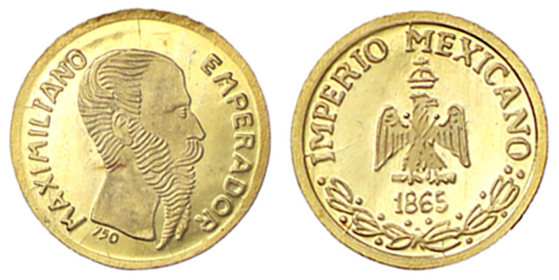 MEDAGLIE ESTERE - MESSICO - Massimiliano Imperatore (1864-1867) - Medaglia 1865 ...