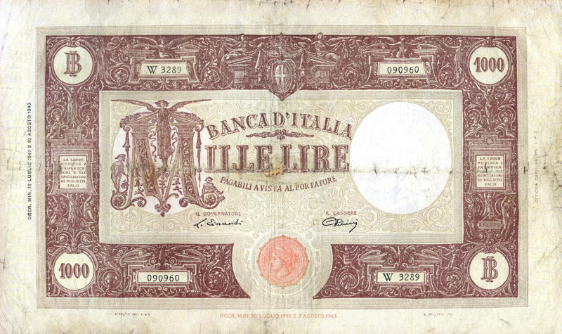 CARTAMONETA - BANCA d'ITALIA - Repubblica Italiana (monetazione in lire) (1946-2...