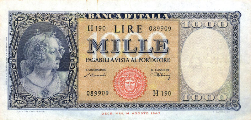 CARTAMONETA - BANCA d'ITALIA - Repubblica Italiana (monetazione in lire) (1946-2...