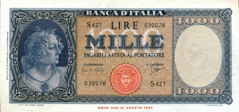 CARTAMONETA - BANCA d'ITALIA - Repubblica Italiana (monetazione in lire) (1946-2...