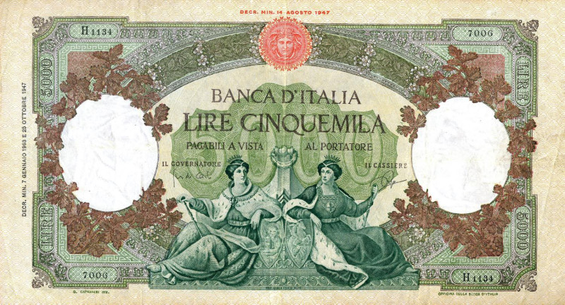 CARTAMONETA - BANCA d'ITALIA - Repubblica Italiana (monetazione in lire) (1946-2...