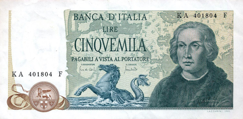 CARTAMONETA - BANCA d'ITALIA - Repubblica Italiana (monetazione in lire) (1946-2...