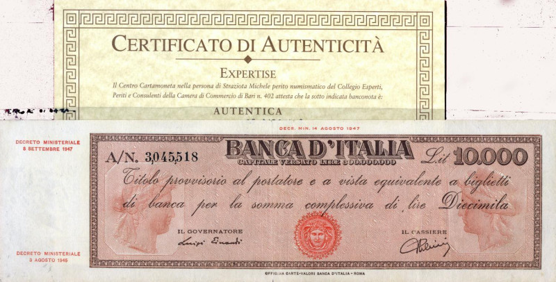 CARTAMONETA - BANCA d'ITALIA - Repubblica Italiana (monetazione in lire) (1946-2...