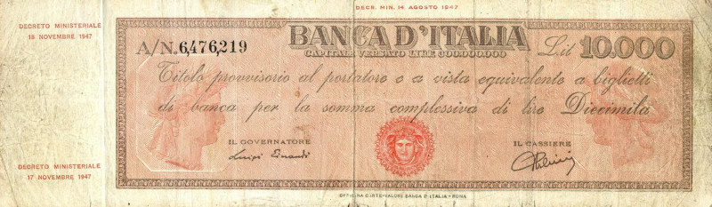 CARTAMONETA - BANCA d'ITALIA - Repubblica Italiana (monetazione in lire) (1946-2...